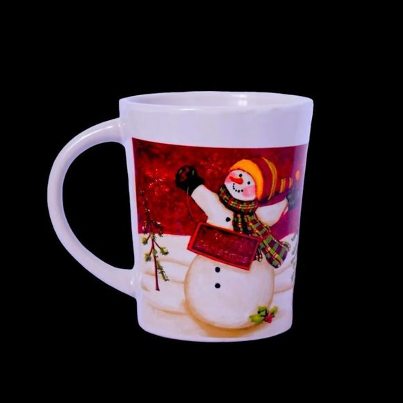 ROYAL NORFOLK Holiday Merry Christmas SNOW MAN Frosty14 OZ Coffee Mug Cup - Picture 2 of 10